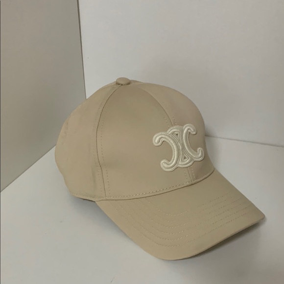 Celine Beige Cap with Logo - Picture 1 of 4